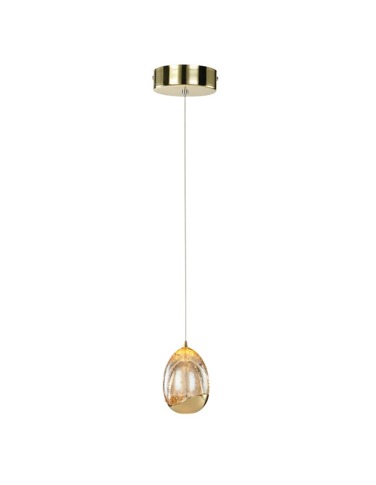Lampy wiszące LED - ITALUX Huelto Wisząca LED zintegrowany 4.8W 3000K 290lm Złoty PND-22112132-1A-CHPN - produkt kolory-swiatla.pl 1