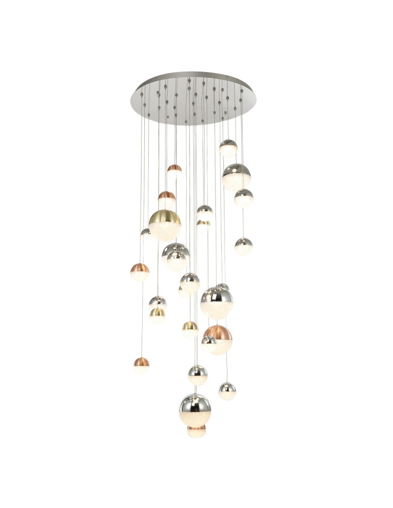 Lampy wiszące LED - ITALUX Mocado Wisząca LED zintegrowany 147.6W 3000K 8860lm Złoty PND-13112146-27A-CHPN - produkt kolory-swiatla.pl 1