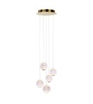 Lampy wiszące LED - ITALUX Rosario Wisząca LED zintegrowany 21W 3200K 1400lm Złoty PND-12220121-5A-GD - product 1