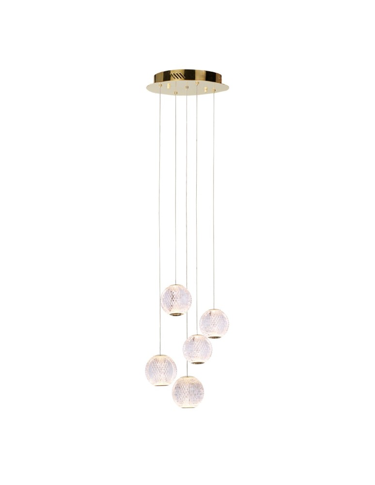 Lampy wiszące LED - ITALUX Rosario Wisząca LED zintegrowany 21W 3200K 1400lm Złoty PND-12220121-5A-GD - produkt kolory-swiatla.pl 1