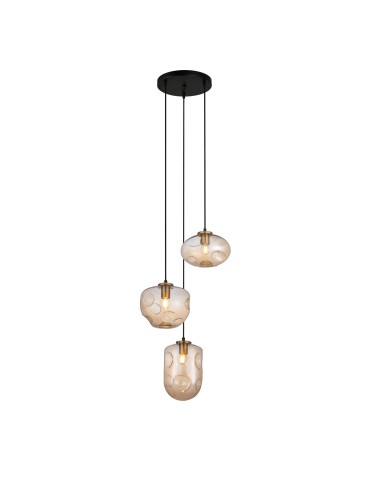 ITALUX Hatella Wisząca E27 3x40W Miedziany/Czarny PND-112038-3A-BRO+AMB