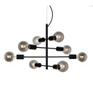 Lampy wiszące - ITALUX Portel Wisząca E27 8x40W Czarny PND-02431-8-BL - produkt 1