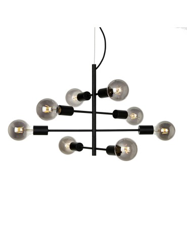 ITALUX Portel Wisząca E27 8x40W Czarny PND-02431-8-BL