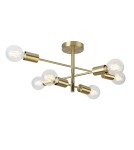 Lampy wiszące loftowe - ITALUX Atlantico Wisząca E27 6x20W Mosiądz PNC-5679-6-GD - product 1