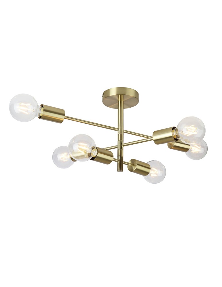 Lampy wiszące loftowe - ITALUX Atlantico Wisząca E27 6x20W Mosiądz PNC-5679-6-GD - produkt kolory-swiatla.pl 1