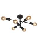 Lampy wiszące loftowe - ITALUX Atlantico Wisząca E27 6x20W Czarny PNC-5679-6-BL - product 1