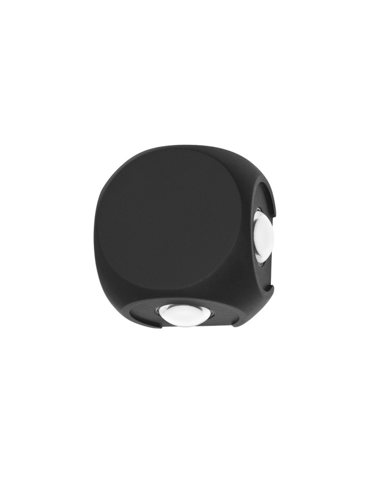 Kinkiety zewnętrzne - ITALUX Porso Zewnętrzna Ścienna LED zintegrowany 4W 4000K 260lm IP54 Czarny PL-461 - produkt kolory-swiatla.pl 1