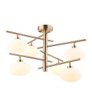 Lampy wiszące w kolorze mosiądz - ITALUX Fiorenzo Wisząca G9 6x25W Mosiądz MXM3661-6 BRO+W - product 1