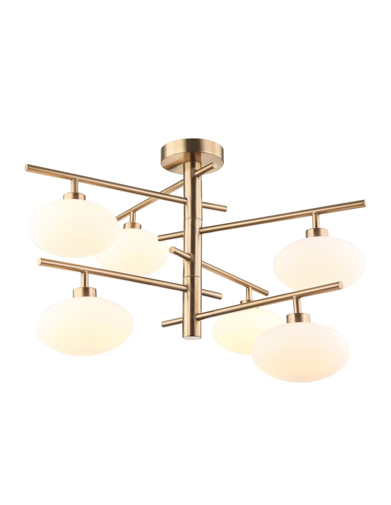 Lampy wiszące w kolorze mosiądz - ITALUX Fiorenzo Wisząca G9 6x25W Mosiądz MXM3661-6 BRO+W - produkt kolory-swiatla.pl 1