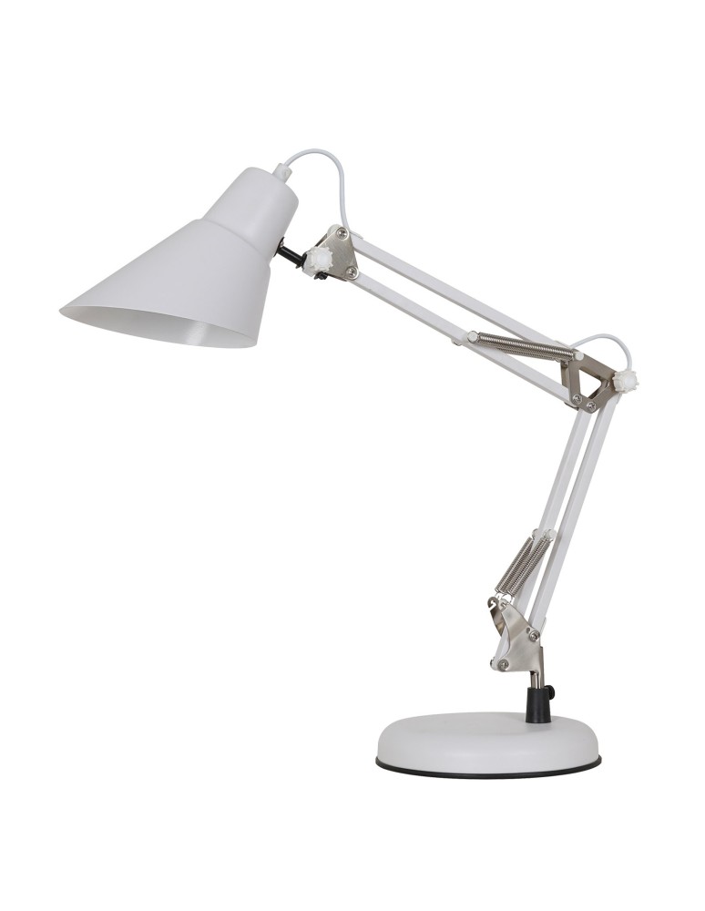 Lampy stołowe do czytania - ITALUX Jason Biurkowa E27 1x40W Biały/Nikiel MT-HN2041 WH+S.NICK - produkt kolory-swiatla.pl 1