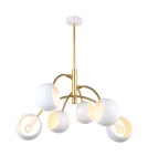 Lampy wiszące - ITALUX Melvo Wisząca E14 6x60W Biały/Złoty MDM-3691/6 GD+W - product 1