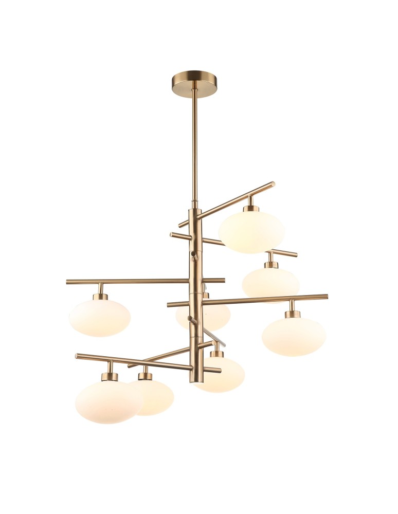 Lampy wiszące w kolorze mosiądz - ITALUX Fiorenzo Wisząca G9 8x25W Mosiądz MDM3661-8 BRO+W - produkt kolory-swiatla.pl 1