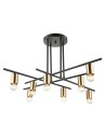 ITALUX Normani Wisząca E27 8x60W Brązowy/Czarny MDM3658/8 BK+BRO