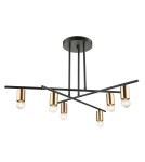 Lampy wiszące loftowe - ITALUX Normani Wisząca E27 6x60W Brązowy/Czarny MDM3658/6 BK+BRO - product 1