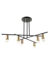 ITALUX Normani Wisząca E27 6x60W Brązowy/Czarny MDM3658/6 BK+BRO