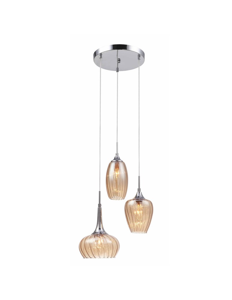 Lampy wiszące - ITALUX Marano Wisząca E14 3x40W Chrom MDM2289/3B - produkt kolory-swiatla.pl 1