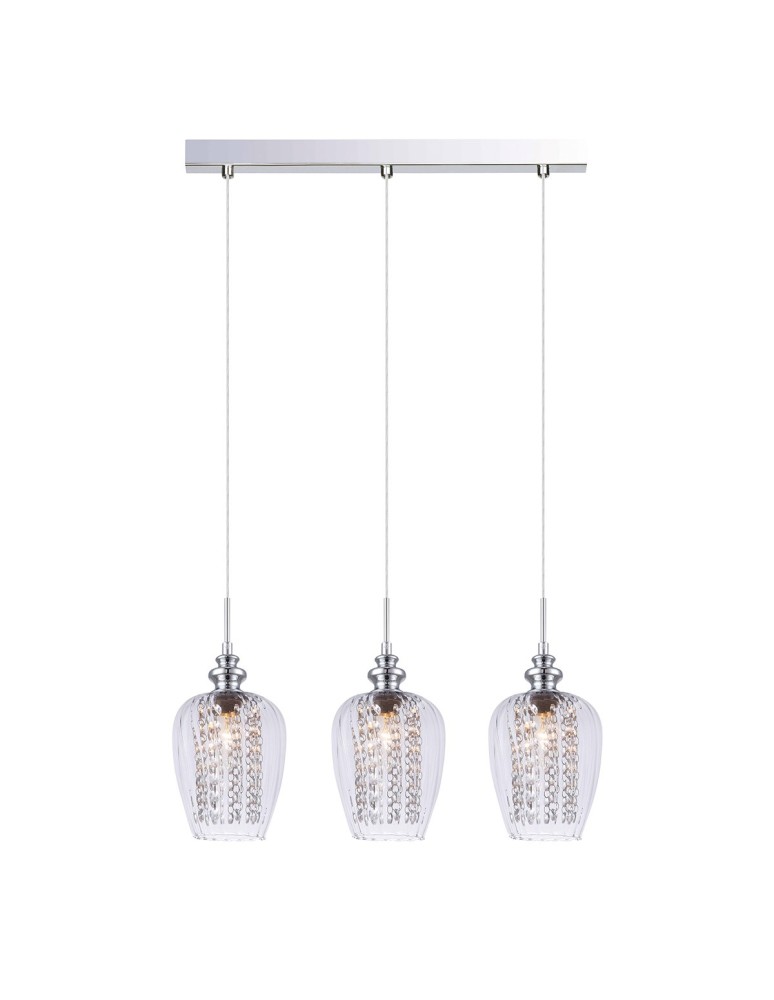 Lampy wiszące - ITALUX Pirita C CR Wisząca E14 3x40W Chrom MDM2286/3C CR - produkt kolory-swiatla.pl 1