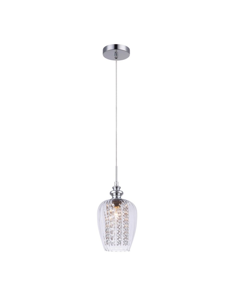 Lampy wiszące - ITALUX Pirita C CR Wisząca E14 1x40W Chrom MDM2286/1C CR - produkt kolory-swiatla.pl 1