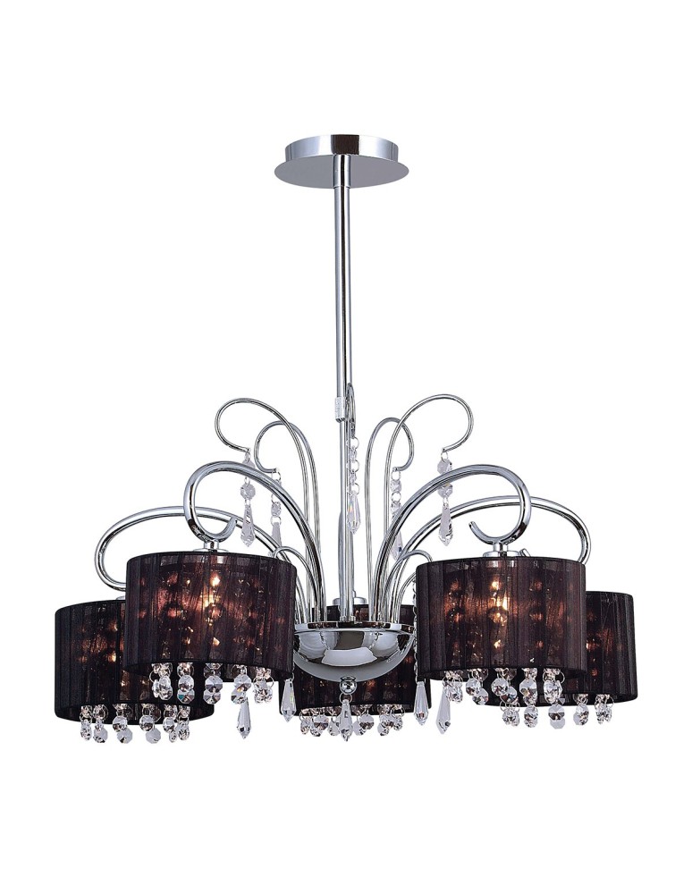Żyrandole glamour - ITALUX Span Wisząca E14 5x40W Czarny MDM1583/5 - produkt kolory-swiatla.pl 1