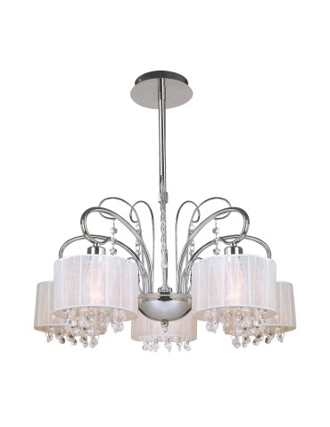 ITALUX Span Wisząca E14 5x40W Chrom MDM1583/5 WH