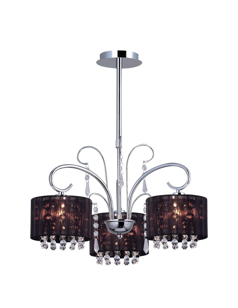 Żyrandole glamour - ITALUX Span Wisząca E14 3x40W Czarny MDM1583/3 - produkt kolory-swiatla.pl 1