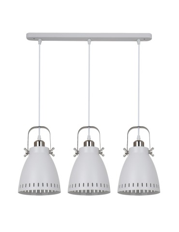 ITALUX Franklin Wisząca E27 3x60W Biały/Nikiel MD-HN8026S-3-WH+S.NICK