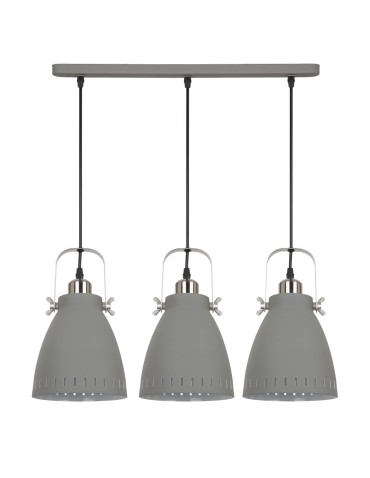 ITALUX Franklin Wisząca E27 3x60W Szary MD-HN8026S-3-GR+S.NICK