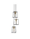 ITALUX Alanis Wisząca E27 3x60W Czarny/Złoty MD-BR16556-D3-B/G