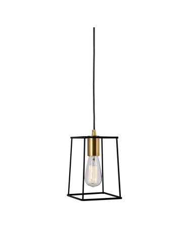 ITALUX Alanis Wisząca E27 1x60W Czarny/Złoty MD-BR16556-D1-B/G