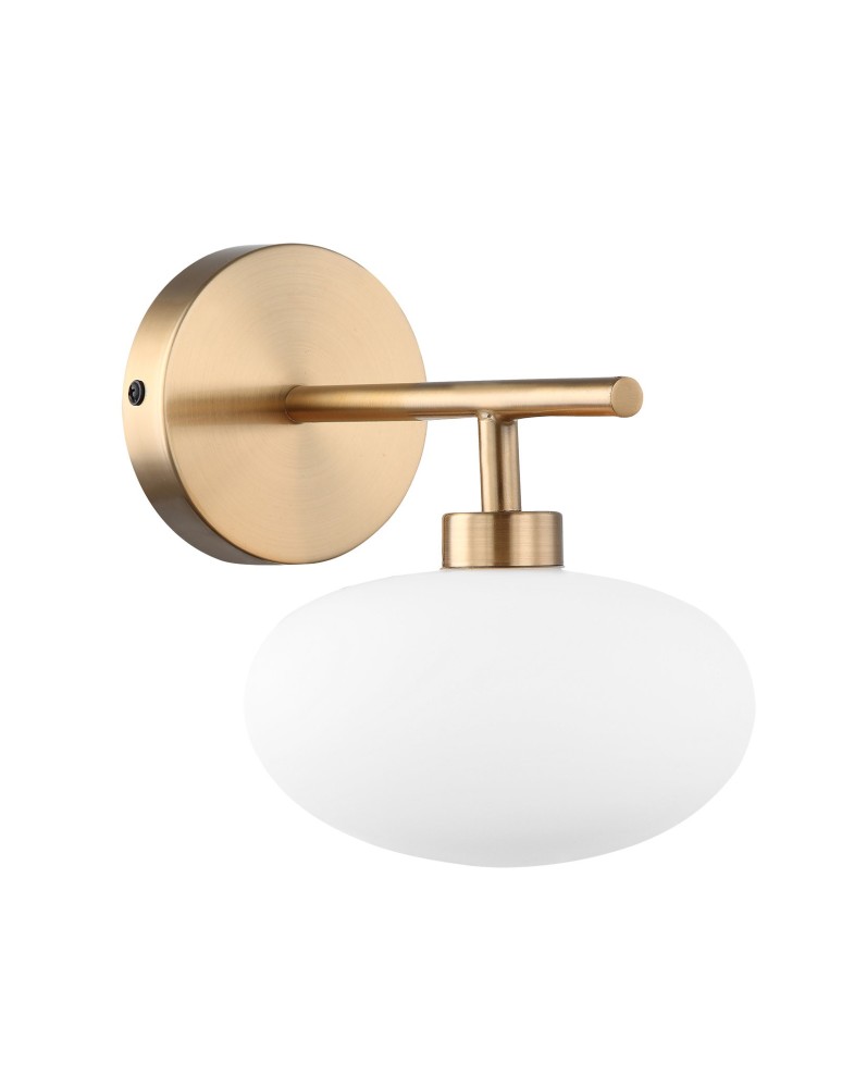Kinkiety w stylu skandynawskim - ITALUX Fiorenzo Kinkiet G9 1x25W Mosiądz MBM3661-1 BRO+W - produkt kolory-swiatla.pl 1