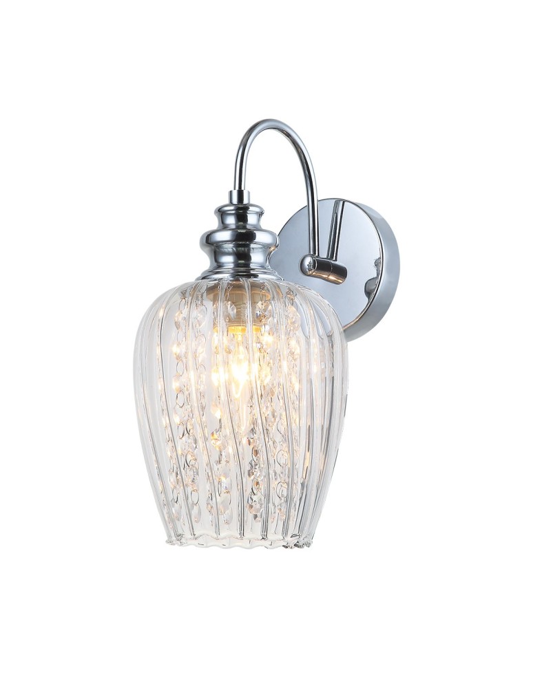 Kinkiety glamour - ITALUX Pirita CR C Kinkiet E14 1x40W Chrom MBM2286/1C CR - produkt kolory-swiatla.pl 1