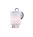 Kinkiety glamour - ITALUX Lana WH Kinkiet E14 1x40W Biały MBM1787/1 WH - product 1