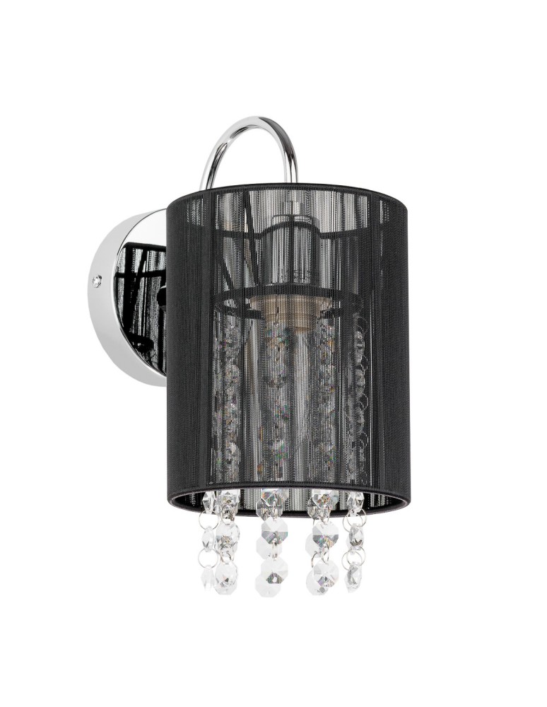 Kinkiety glamour - ITALUX Lana BK Kinkiet E14 1x40W Czarny MBM1787/1 BK - produkt kolory-swiatla.pl 1