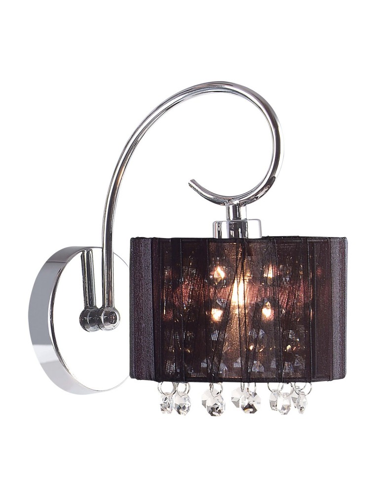 Kinkiety glamour - ITALUX Span Kinkiet E14 1x40W Czarny MBM1583 /1 - produkt kolory-swiatla.pl 1