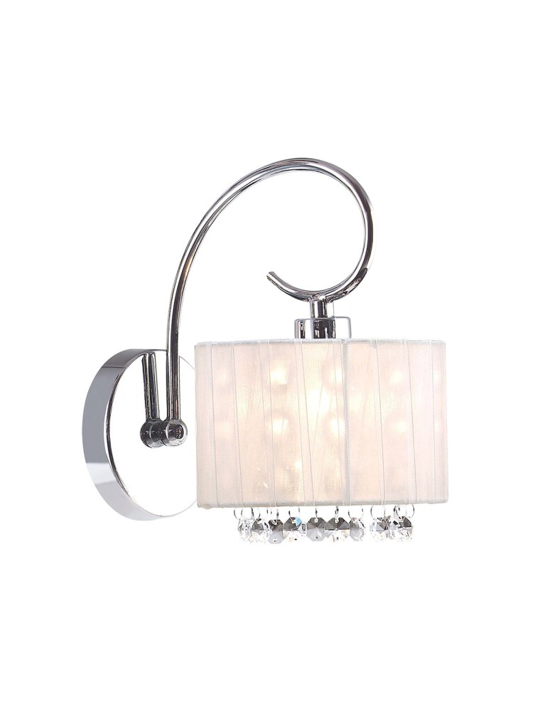 Kinkiety glamour - ITALUX Span Kinkiet E14 1x40W Chrom MBM1583 /1 WH - produkt kolory-swiatla.pl 1