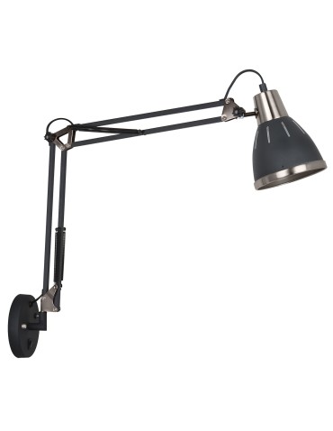 ITALUX Vera Kinkiet E27 1x40W Czarny MB-HN5069 BL+S.NICK