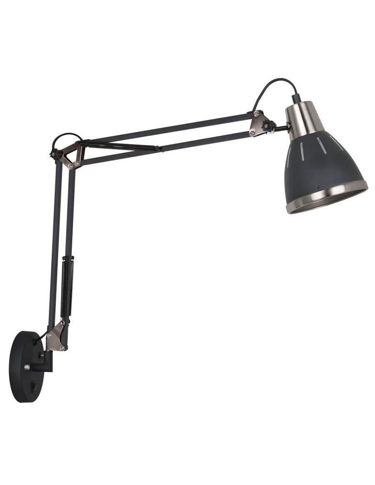 Kinkiety loftowe - industrialne - ITALUX Vera Kinkiet E27 1x40W Czarny MB-HN5069 BL+S.NICK - produkt kolory-swiatla.pl 1