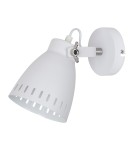 Kinkiety loftowe - industrialne - ITALUX Franklin Kinkiet E27 1x60W Biały/Nikiel MB-HN5050-1-WH+S.NICK - product 1