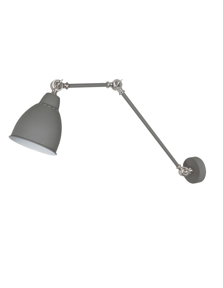 Kinkiety w stylu skandynawskim - ITALUX Sonny Kinkiet E27 1x60W Szary MB-HN5011-1-GR - produkt kolory-swiatla.pl 1