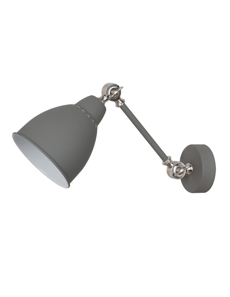 Kinkiety w stylu skandynawskim - ITALUX Sonny Kinkiet E27 1x60W Szary MB-HN5010-1-GR - produkt kolory-swiatla.pl 1