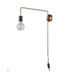 Kinkiety loftowe - industrialne - ITALUX Moniq Kinkiet E27 1x60W Czarny/Złoty MB-BR1721402-W1-G - product 1