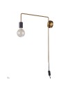 ITALUX Moniq Kinkiet E27 1x60W Czarny/Złoty MB-BR1721402-W1-G