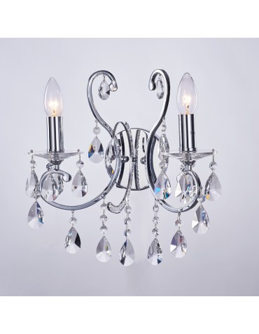 ITALUX Barocco Chrome Kinkiet E14 2x40W Czarny MB72709-2A