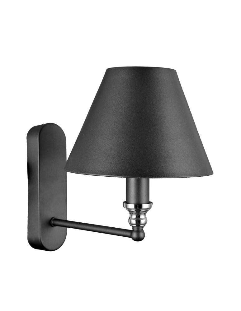 Kinkiety z abażurem - ITALUX Banito Kinkiet E14 1x40W Szary MB38623/1 - produkt kolory-swiatla.pl 1