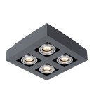 Oprawy sufitowe na wymienne źródło światła - ITALUX Casemiro Natynkowa GU10 4x50W Czarny/Aluminium IT8002S4-BK/AL - product 1