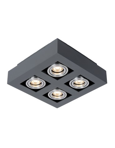 ITALUX Casemiro Natynkowa GU10 4x50W Czarny/Aluminium IT8002S4-BK/AL