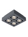 ITALUX Casemiro Natynkowa GU10 4x50W Czarny/Aluminium IT8002S4-BK/AL