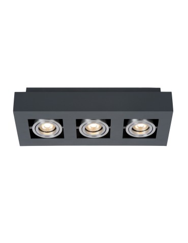 ITALUX Casemiro Natynkowa GU10 3x50W Czarny/Aluminium IT8002S3-BK/AL