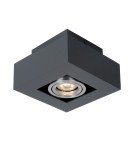 Oprawy sufitowe na wymienne źródło światła - ITALUX Casemiro Natynkowa GU10 1x50W Czarny/Aluminium IT8002S1-BK/AL - product 1