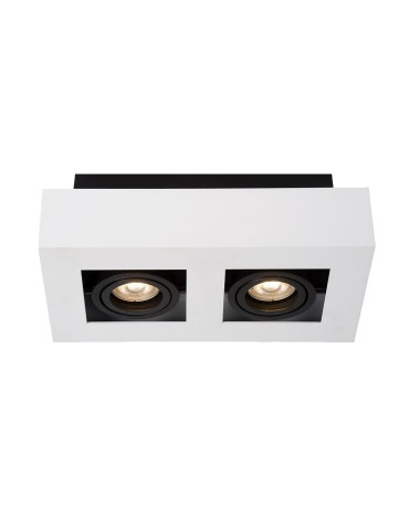 ITALUX Casemiro Natynkowa GU10 2x50W Biały/Czarny IT8001S2-WH/BK
